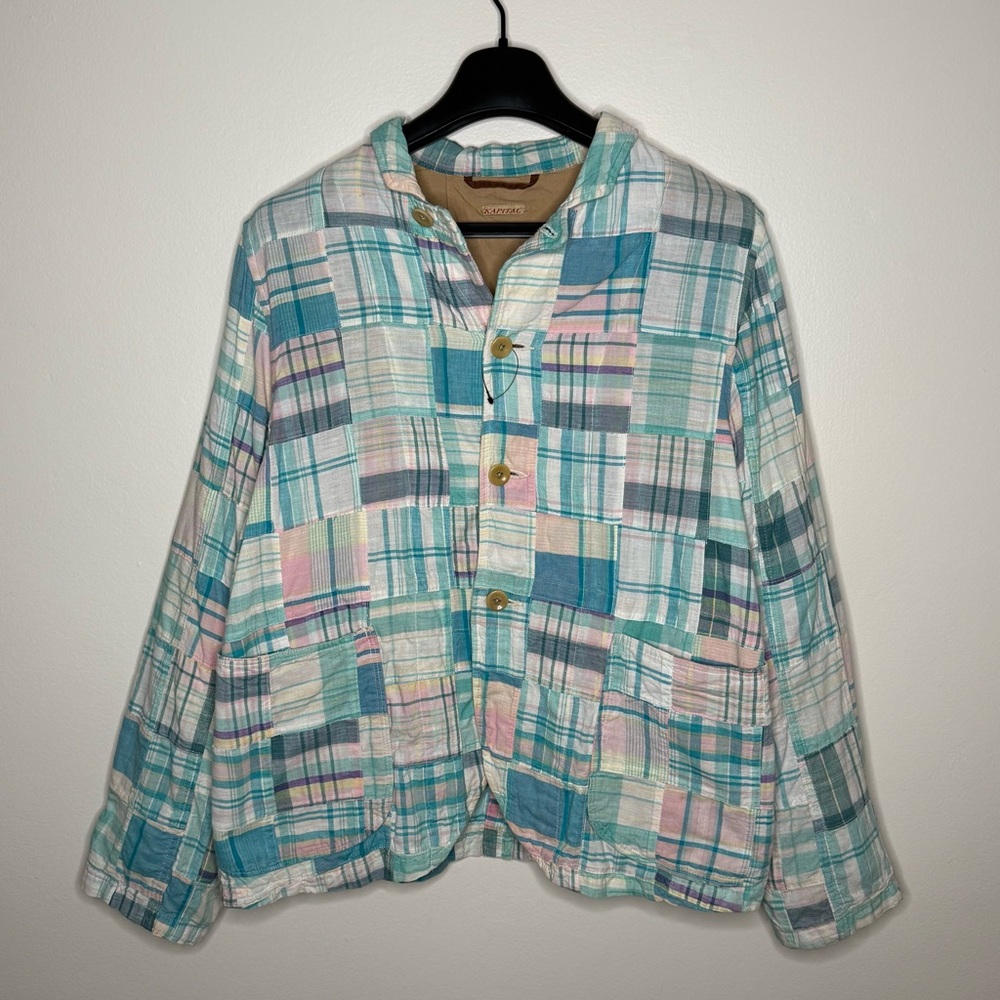 Kapital Patchwork Cotton Overshirt Jacket Pastel … - image 1